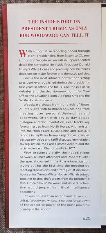Fear - Trump in the White House by Bob Woodward