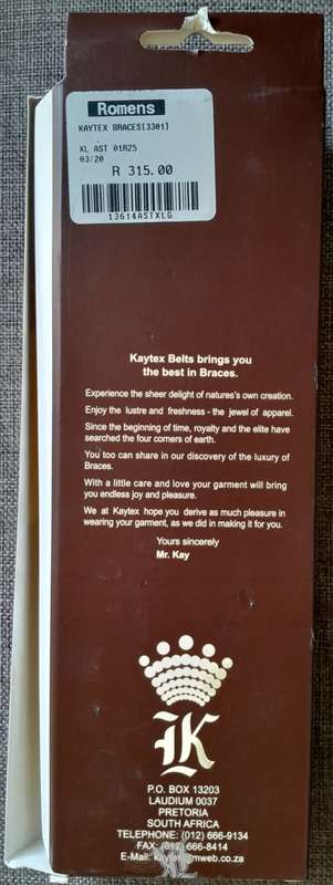 Kaytex Brace Size XL - Bought from Romens