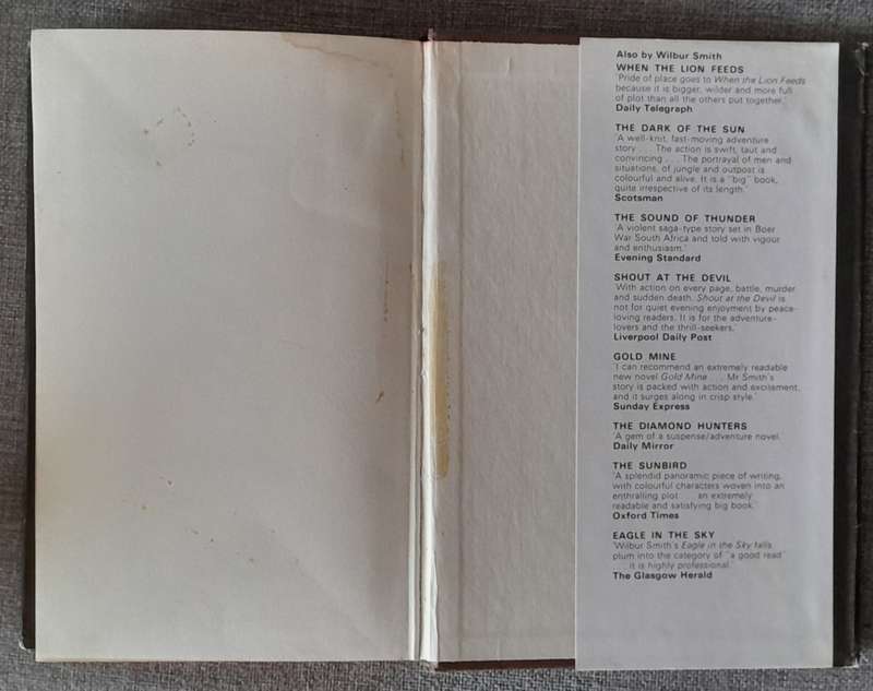 The eye of the tiger - Wilbur Smith 1975 first edition
