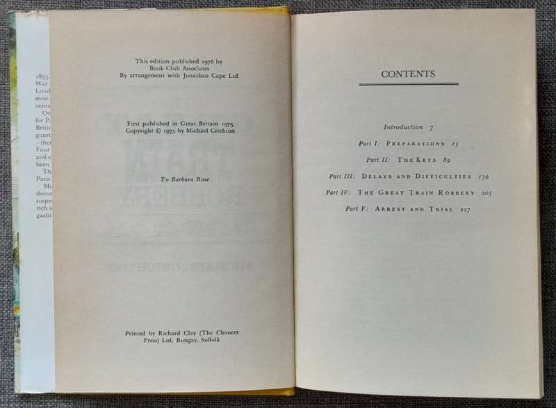 The great train robbery - Michael Crichton 1976 Hardcover