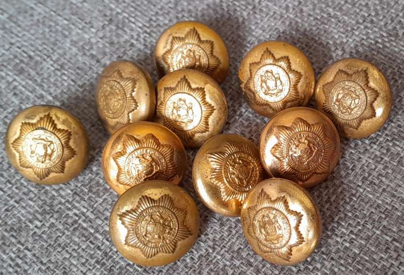 South Africa Police Brass Buttons - Lot of 22
