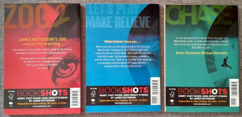 Chase, Zoo2 and Let`s play make believe Bookshots - James Patterson