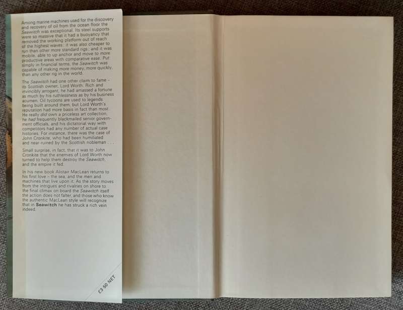 Seawitch - Alistair Maclean 1977 Hardcover First edition