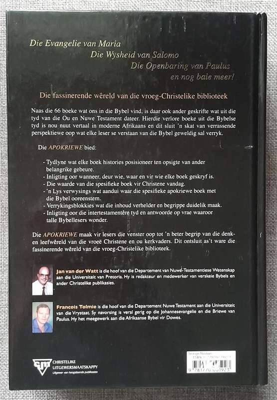 Apokriewe Ou en Nuwe Testament - Jan van der Watt & Francois Tolmie (Hardeband)