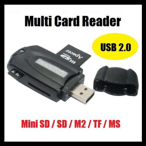 MINI MEMORY CARD READER FOR miniSD/SD/M2/TF/MS USB 2.0