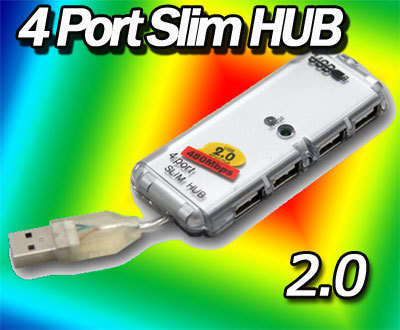 SLIM 4 PORT HIGH SPEED MINI USB 2.0 HUB