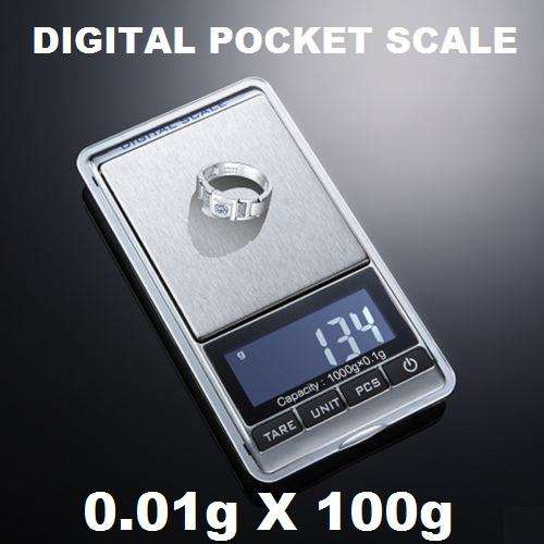 100g x 0.01g Mini Digital Jewelry Pocket GRAM Scale LCD