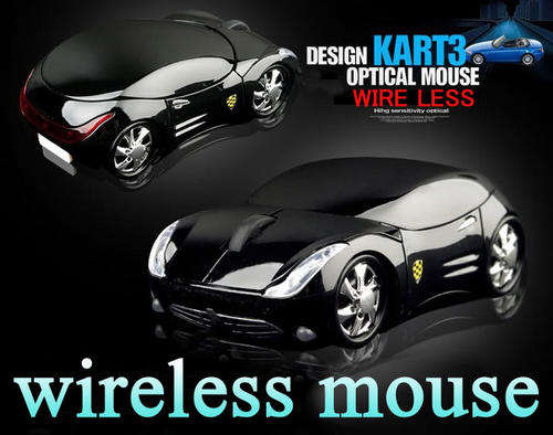 KART III  Optical WIRELESS Car Mouse [BLACK]