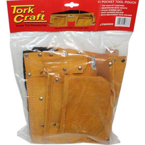 Tork Craft Large Prof.Leather Tool Belt 11 Pocket