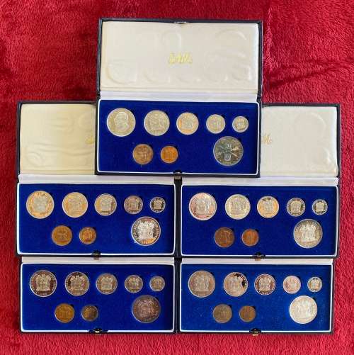 Complete (25 Sets) Collection of RSA 2nd Decimal Proof Sets [1965 to 1989]