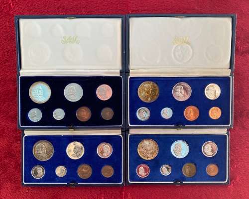 Nice Collection (4 Sets) of RSA 2nd Decimal Proof Sets [1966 to 1969]