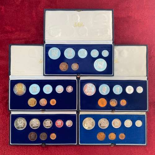 Nice Collection (5 Sets) of RSA 2nd Decimal Proof Sets [1980 to 1984]