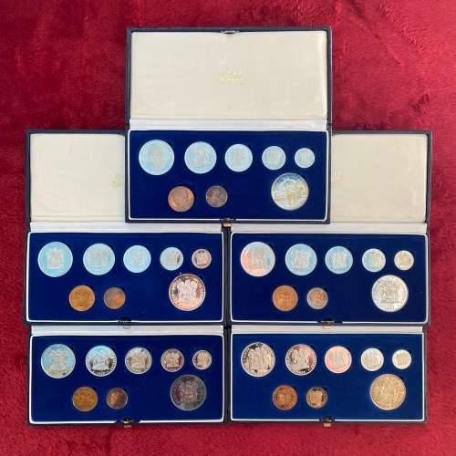 Nice Collection (5 Sets) of RSA 2nd Decimal Proof Sets [1985 to 1989] - Bidding per Set