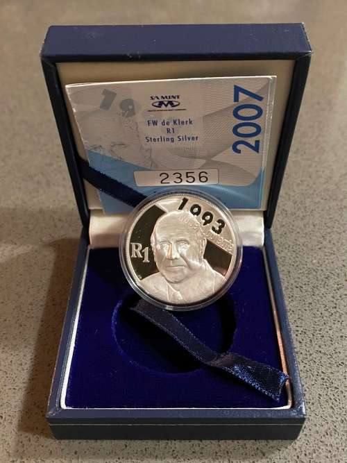 Stunning RSA 2007 De Klerk Silver Protea R1 (Original Casing)
