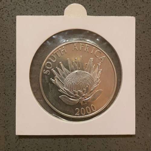 Stunning Uncirculated RSA 2000 Wine Silver Protea R1