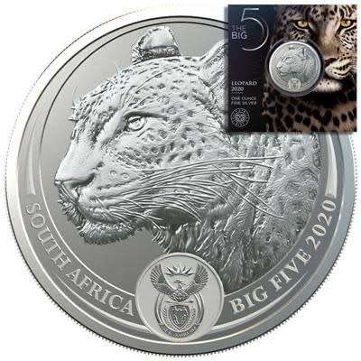 Stunning RSA Big 5 Series1 BUNC Fine-Silver 2020 Leopard R5
