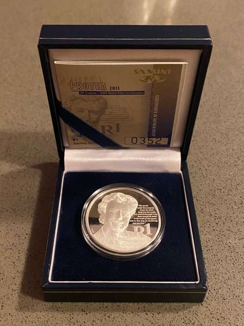 Stunning Proof RSA 2011 Coetzee Silver Protea R1