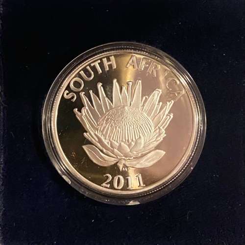Stunning Proof RSA 2011 Coetzee Silver Protea R1