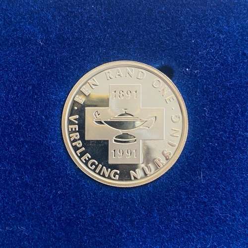 Stunning RSA 1991 Nursing Silver Protea R1