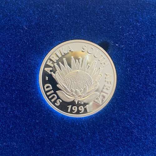 Stunning RSA 1991 Nursing Silver Protea R1