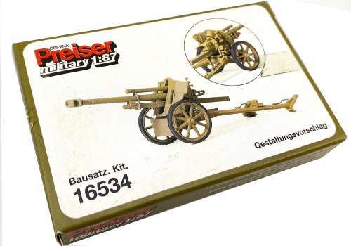 PREISER 16534 GERMAN WW2 HOWITZER (HO)