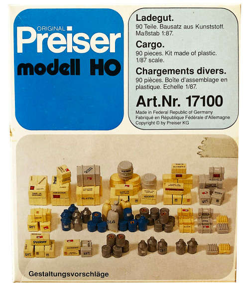 PREISER 17100 CARGO PIECES (HO)