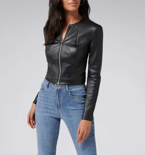 Forever New Leather Jacket Size 40