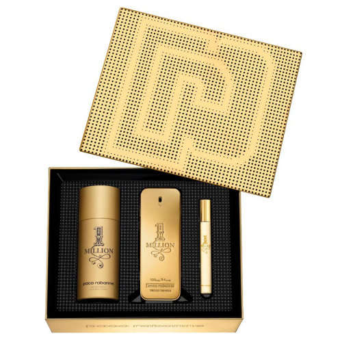 1 Million by Paco Rabanne Eau de Toilette Spray 100ml + Deodorant Natural Spray 150ml + Eau de Toile