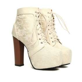 2012 New Arrival Bud Silk Lacing Rough Ankle Boots
