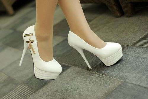 Fantastic Metal Zipper Joker Stiletto Pump