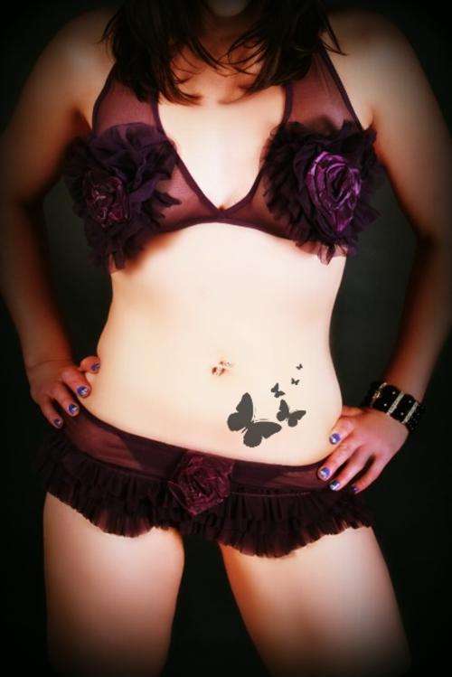 Beautiful Rose Bra and Panty Set in Baby Pink