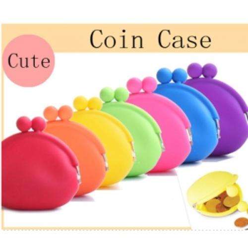 10 AUCTION - Mini Cute Candy Color Silicone Coin Case/Rubber Wallet/Purse for Ladies - Random Color