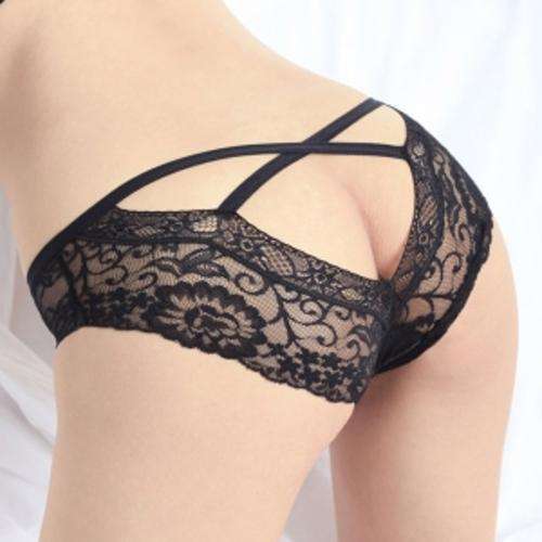 10 ON AUCTION!! Sexy Cross Strip Lace Lingerie Underwear for Women Black