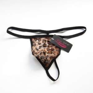 5 ON AUCTION!!  Hot Leopard Pattern Sexy Gstring Underwear for Men - Brown