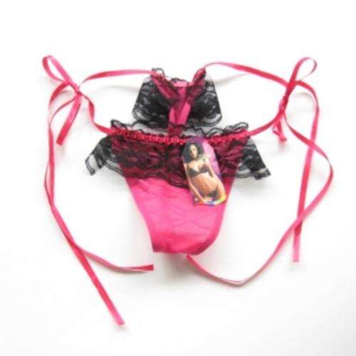 pice Sexy Attractive T-Style Opening Lace Hollow Perspective Underwear - AVAILABLE IN BLUE AND BLACK