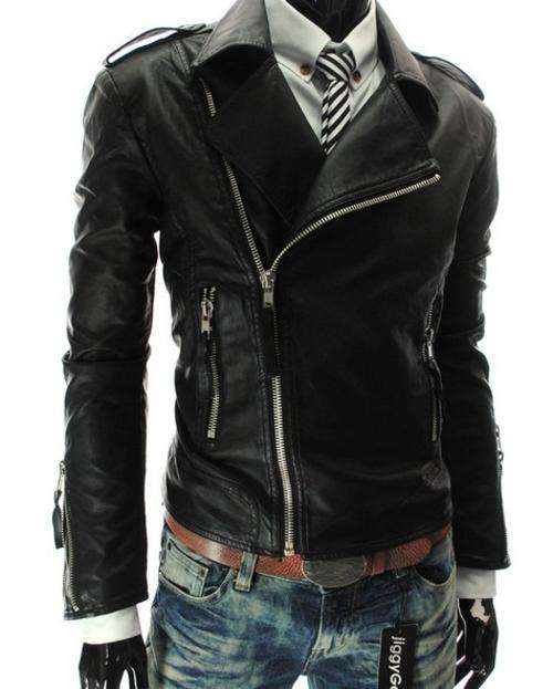 Men's Black PU Men Leather Clothing Jacket - - *DOOR DELIVERY R150* MEDIUM