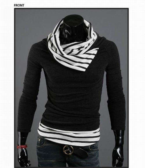 Men's Black Stand Sweater - - *DOOR DELIVERY R45*
