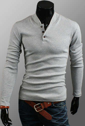 10 ON AUCTION-Men Blouse-Light grey - *Door delivery for only R150*