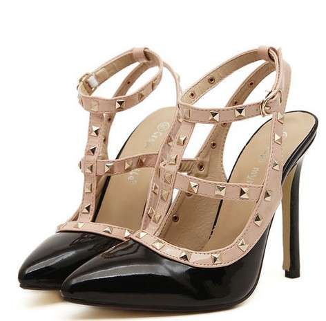 Stylish Patchwork PU Pumps -