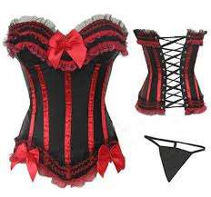 Burlesque Corset Red,  - SIZE2XL