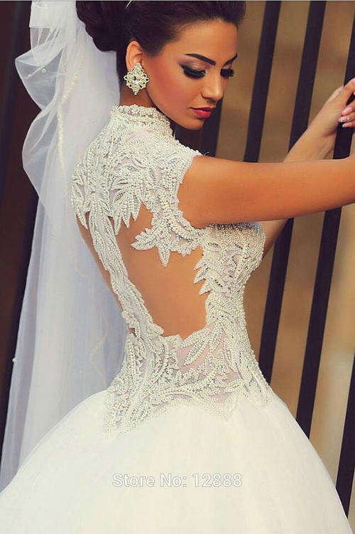 Beautiful Sweetheart Appliqued Wedding Dresses