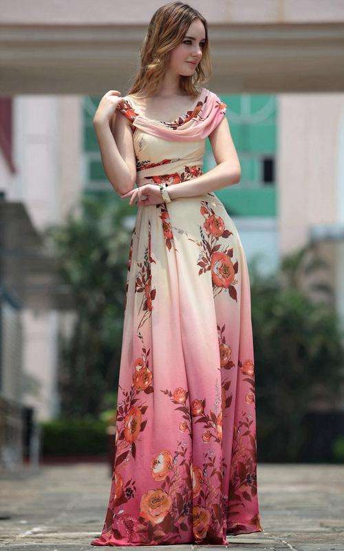 Women's Simple O-Neck Floral Floor-Length Sleeveless Maxi Dress -  *Door delivery for only R150*