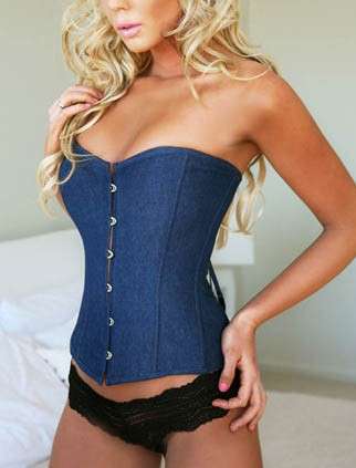 Denim Corset - Size Small to Medium