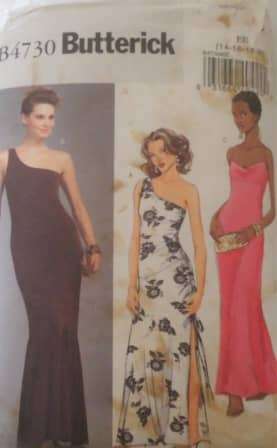 BUTTERICK B4730  A-LINE WRAP EVENING DRESS SIZE EE14-16-18-20 SEE LISTING BUTTERICK B4730  A-LINE WR