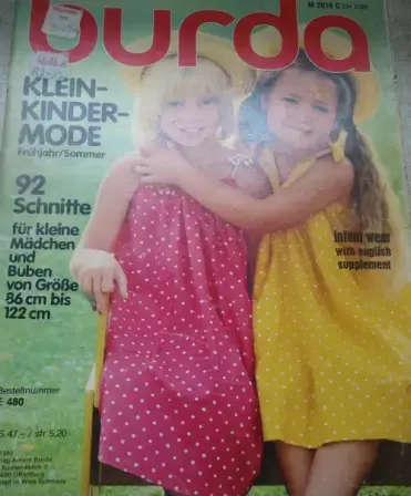 BURDA - MODERN FASHION MAGAZINE - ENFANT& CHILDREN 1980 E480 -ALL PATTERNS & INSTRUCTIONS INC 32 PG