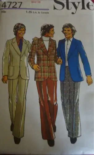 STYLE 4727 MEN-TEEN JACKET & PANTS SIZE 38` COMPLETE & SEE LISTING