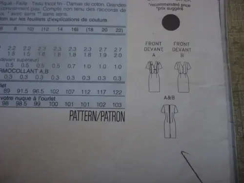 BUTTERICK PATTERN 3481 LOOSE FITTING TAPERED DRESS WITH OVERLAY SIZES 12 + 14 + 16 COMPLETE