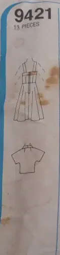 SIMPLICITY 9421 FITTED SUNDRESS & UNLINED BOLERO JACKET SIZE 14 BUST 92 CM COMPLETE