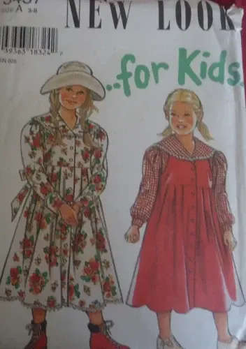 NEW LOOK PATTERNS 6457 GIRL`S DRESS SIX SIZES IN ONE 3 - 8 YEARS COMPLETE
