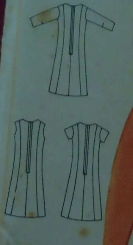 VINTAGE BUTTRICK PATTERNS 4970 ONE PIECE DRESS SIZE 14 1/2 BUST 35` COMPLETE-ZIPLOC BAG